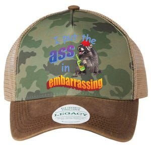 Spencers Raccoon I Put The Ass In Embarrassing Legacy Tie Dye Trucker Hat