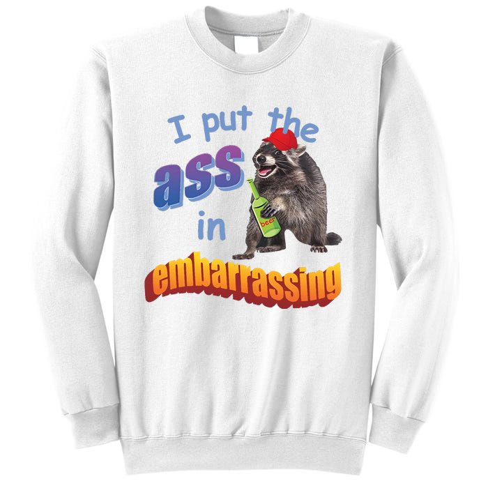 Spencers Raccoon I Put The Ass In Embarrassing Sweatshirt