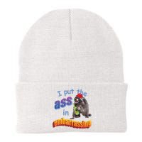 Spencers Raccoon I Put The Ass In Embarrassing Knit Cap Winter Beanie