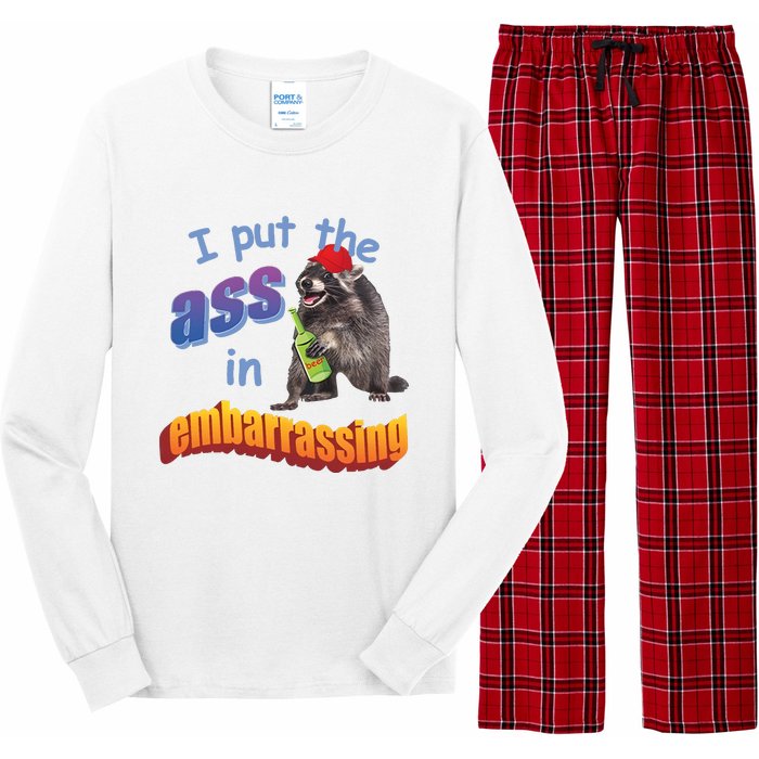 Spencers Raccoon I Put The Ass In Embarrassing Long Sleeve Pajama Set