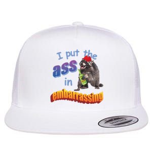 Spencers Raccoon I Put The Ass In Embarrassing Flat Bill Trucker Hat