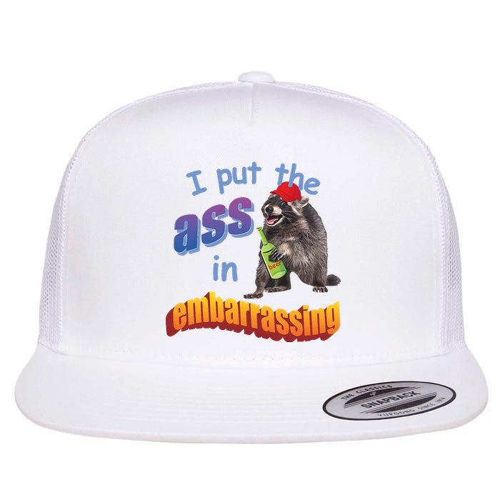 Spencers Raccoon I Put The Ass In Embarrassing Flat Bill Trucker Hat