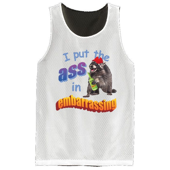 Spencers Raccoon I Put The Ass In Embarrassing Mesh Reversible Basketball Jersey Tank