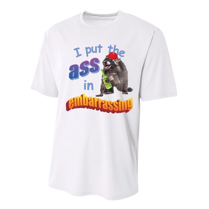 Spencers Raccoon I Put The Ass In Embarrassing Performance Sprint T-Shirt