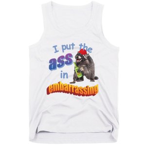 Spencers Raccoon I Put The Ass In Embarrassing Tank Top