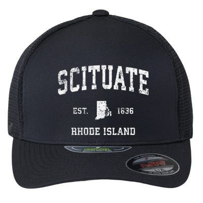 Scituate Rhode Island Ri Vintage Athletic Sports Flexfit Unipanel Trucker Cap