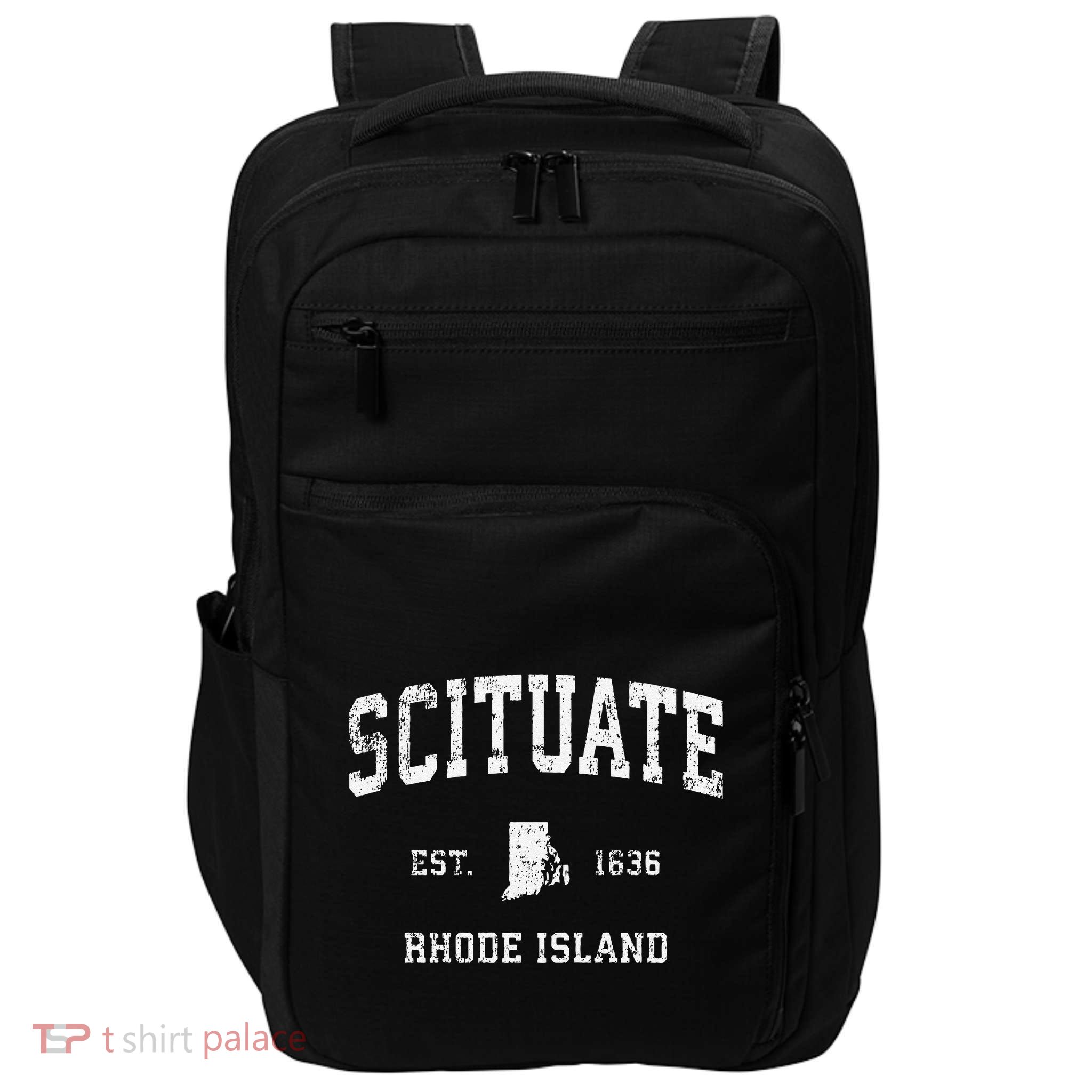Scituate Rhode Island Ri Vintage Athletic Sports Impact Tech Backpack