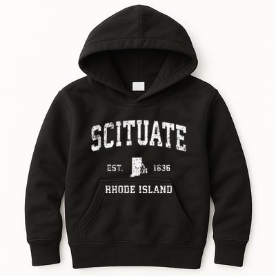 Scituate Rhode Island Ri Vintage Athletic Sports Kids Hoodie
