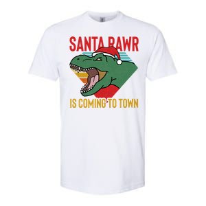 Santa Rawr Is Coming To Town Cool Gift Softstyle CVC T-Shirt