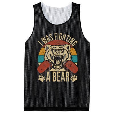 Surgery Recovery I Was Fighting A Bear Mesh Reversible Basketball Jersey Tank