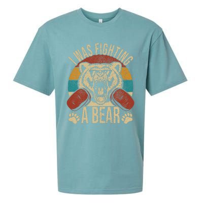 Surgery Recovery I Was Fighting A Bear Sueded Cloud Jersey T-Shirt