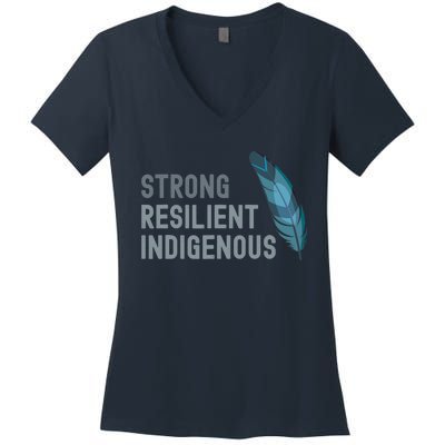 Strong Resilient Indigenous Women's V-Neck T-Shirt