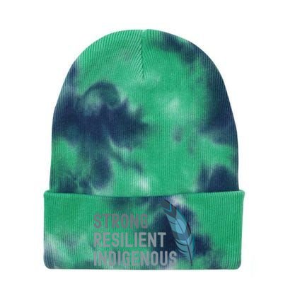 Strong Resilient Indigenous Tie Dye 12in Knit Beanie