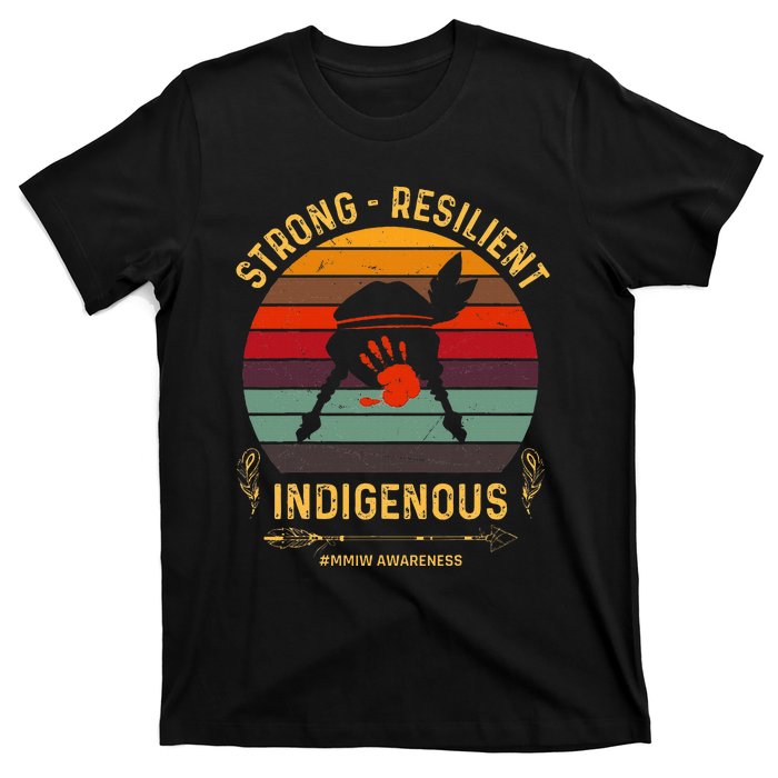 Strong Resilent Indigenous Native American Mmiw Awareness T-Shirt