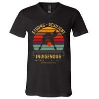 Strong Resilent Indigenous Native American Mmiw Awareness V-Neck T-Shirt