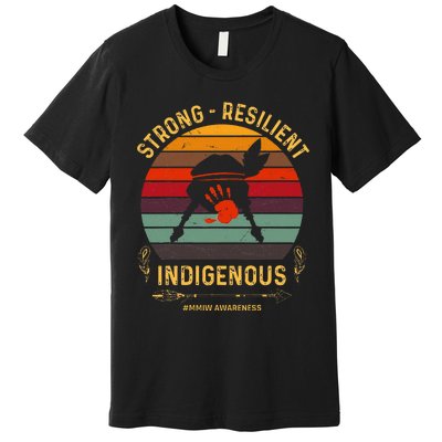 Strong Resilent Indigenous Native American Mmiw Awareness Premium T-Shirt