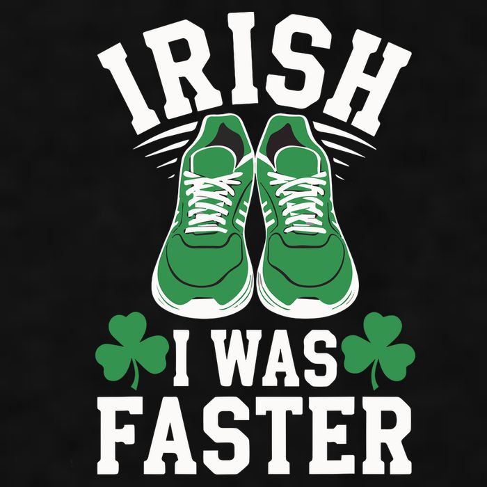 Shamrock Running Irish I Was Faster St Patricks Day Running Ladies PosiCharge Tri-Blend Wicking Tank