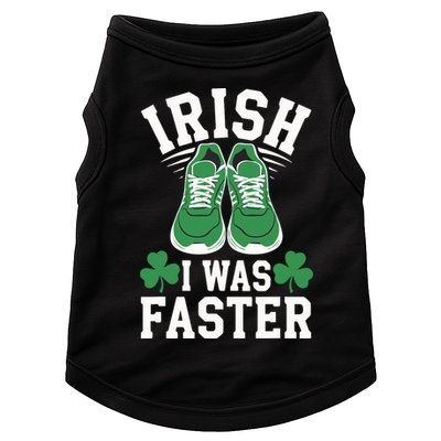 Shamrock Running Irish I Was Faster St Patricks Day Running Doggie Tank