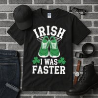 Shamrock Running Irish I Was Faster St Patricks Day Running Tall T-Shirt