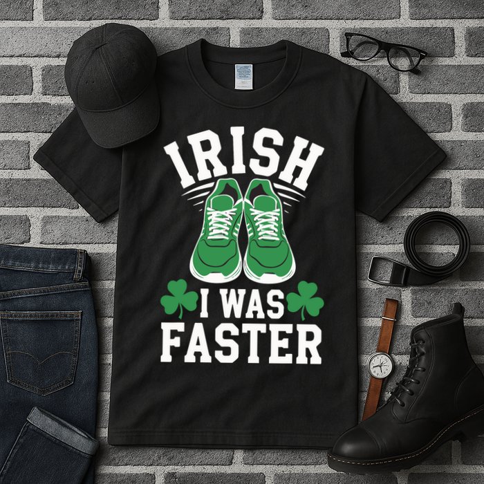 Shamrock Running Irish I Was Faster St Patricks Day Running Tall T-Shirt