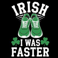 Shamrock Running Irish I Was Faster St Patricks Day Running Tall T-Shirt