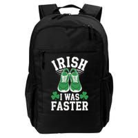 Shamrock Running Irish I Was Faster St Patricks Day Running Backpack