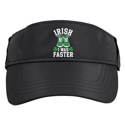 Shamrock Running Irish I Was Faster St Patricks Day Running Adult Drive Performance Visor