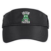Shamrock Running Irish I Was Faster St Patricks Day Running Adult Drive Performance Visor