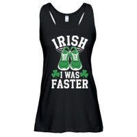 Shamrock Running Irish I Was Faster St Patricks Day Running Ladies Essential Flowy Tank