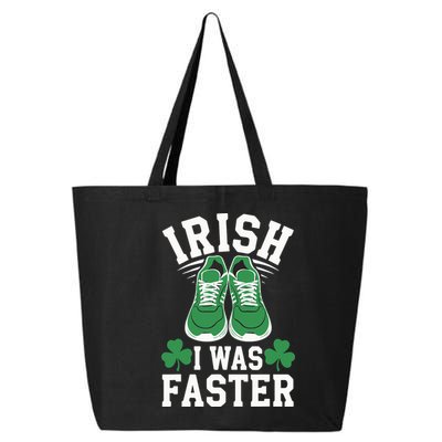 Shamrock Running Irish I Was Faster St Patricks Day Running 25L Jumbo Tote