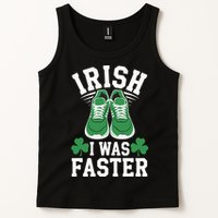 Shamrock Running Irish I Was Faster St Patricks Day Running Tank Top