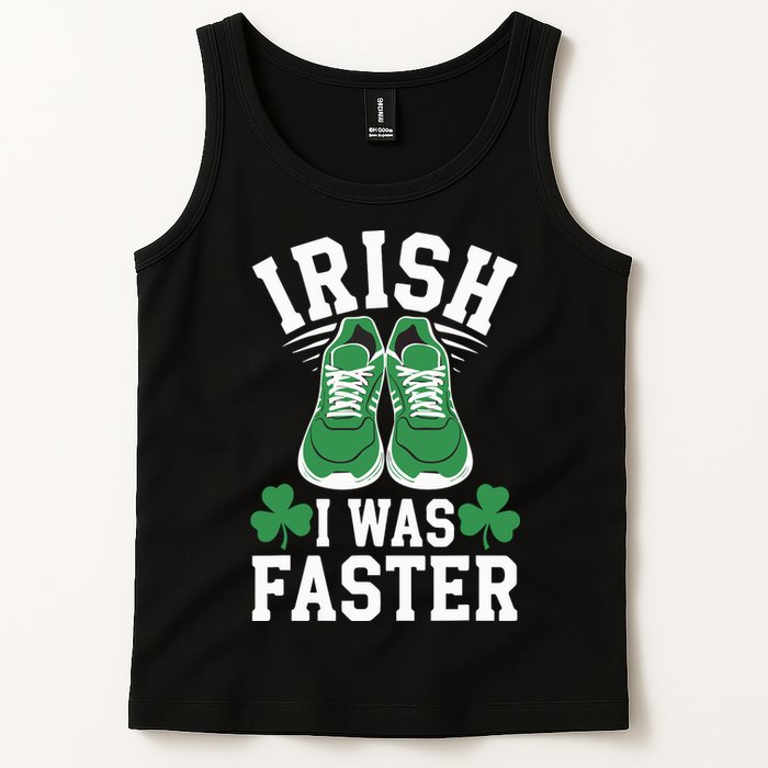 Shamrock Running Irish I Was Faster St Patricks Day Running Tank Top