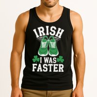 Shamrock Running Irish I Was Faster St Patricks Day Running Tank Top
