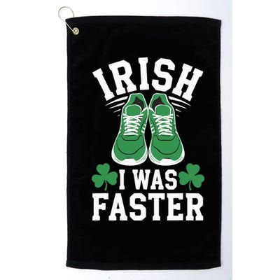 Shamrock Running Irish I Was Faster St Patricks Day Running Golf Towel