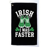 Shamrock Running Irish I Was Faster St Patricks Day Running Golf Towel