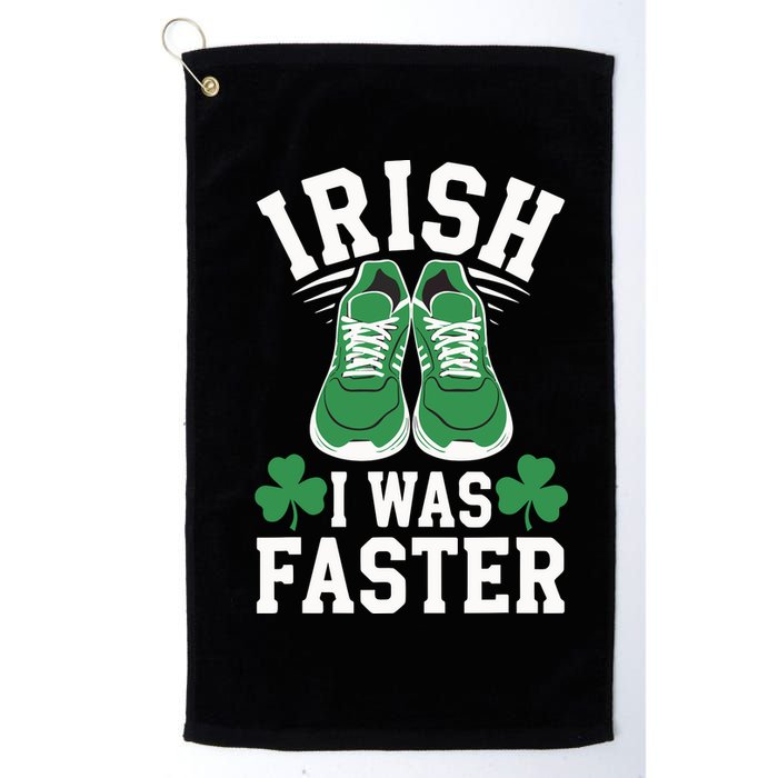 Shamrock Running Irish I Was Faster St Patricks Day Running Golf Towel