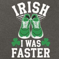 Shamrock Running Irish I Was Faster St Patricks Day Running Cotton Canvas Backpack