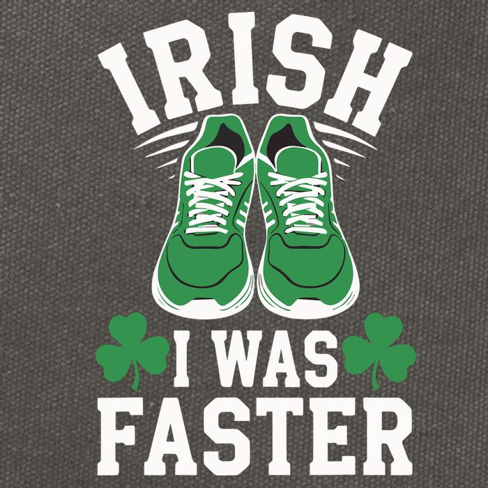 Shamrock Running Irish I Was Faster St Patricks Day Running Cotton Canvas Backpack