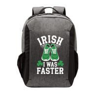 Shamrock Running Irish I Was Faster St Patricks Day Running Vector Backpack