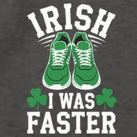 Shamrock Running Irish I Was Faster St Patricks Day Running Vector Backpack