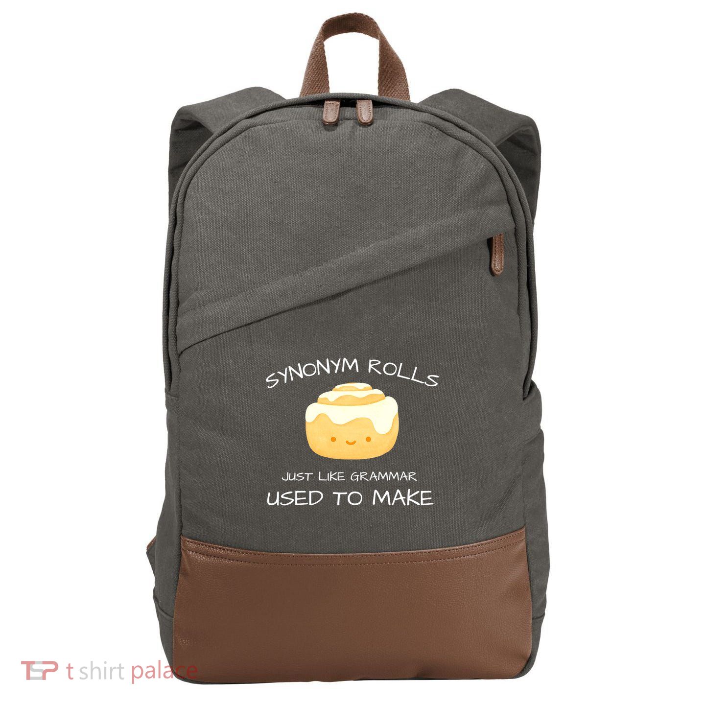 Synonym Rolls Just Like Grammar Used To Make English Teacher Cotton Canvas Backpack