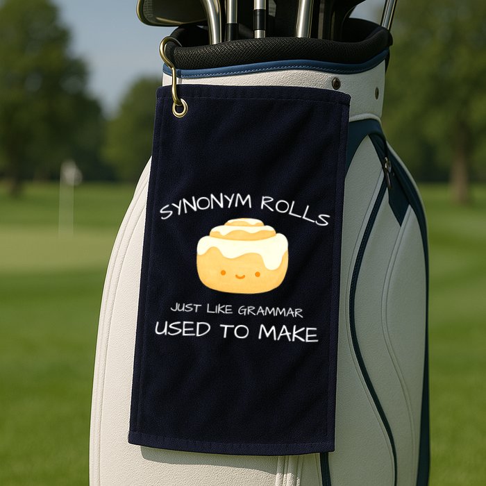 Synonym Rolls Just Like Grammar Used To Make English Teacher Golf Towel