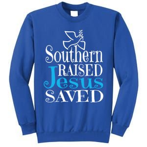 Southern Raised Jesus Saved Me Country Christian Religious Gift Sweatshirt