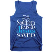 Southern Raised Jesus Saved Me Country Christian Religious Gift Tank Top