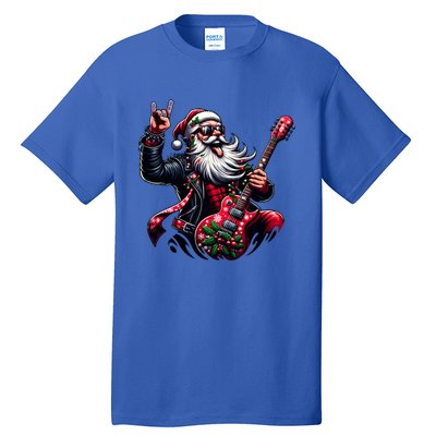 SantaS Rockin Jam Rock And Roll Santa Christmas Cool Gift Tall T-Shirt