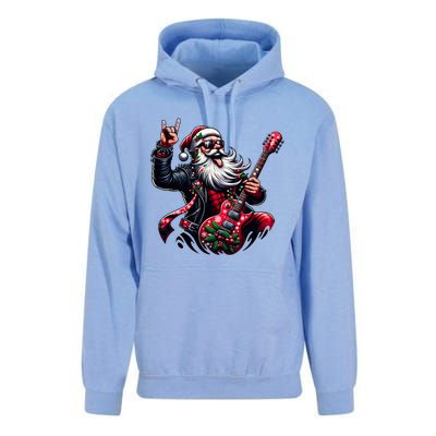 SantaS Rockin Jam Rock And Roll Santa Christmas Cool Gift Unisex Surf Hoodie