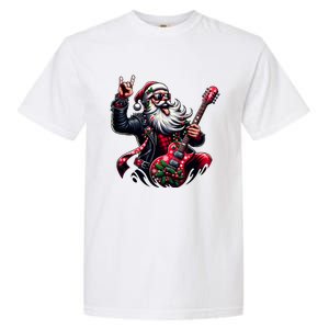 SantaS Rockin Jam Rock And Roll Santa Christmas Cool Gift Garment-Dyed Heavyweight T-Shirt