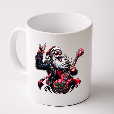 SantaS Rockin Jam Rock And Roll Santa Christmas Cool Gift Coffee Mug