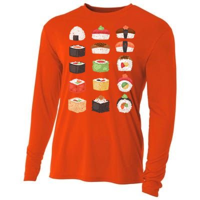 Sushi Roll Japanese Food Sushi Gift Cooling Performance Long Sleeve Crew