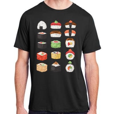 Sushi Roll Japanese Food Sushi Gift Adult ChromaSoft Performance T-Shirt